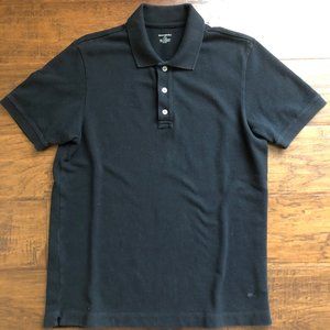 Banana Republic mens short sleeve polo shirt black